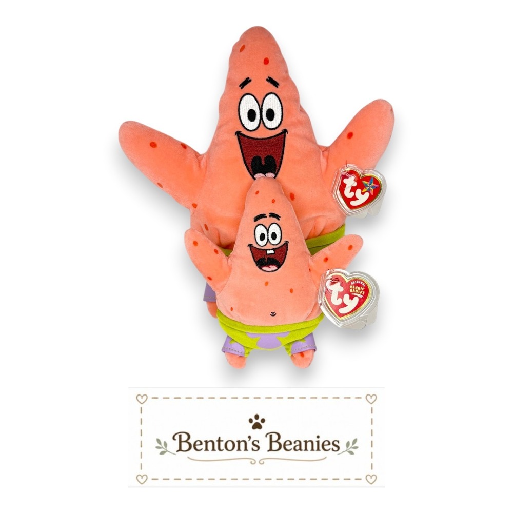 Patrick Star Ty Beanie Baby & Buddy | Bikini Bottom Bestie ⭐ | See Tag Photos ⭐